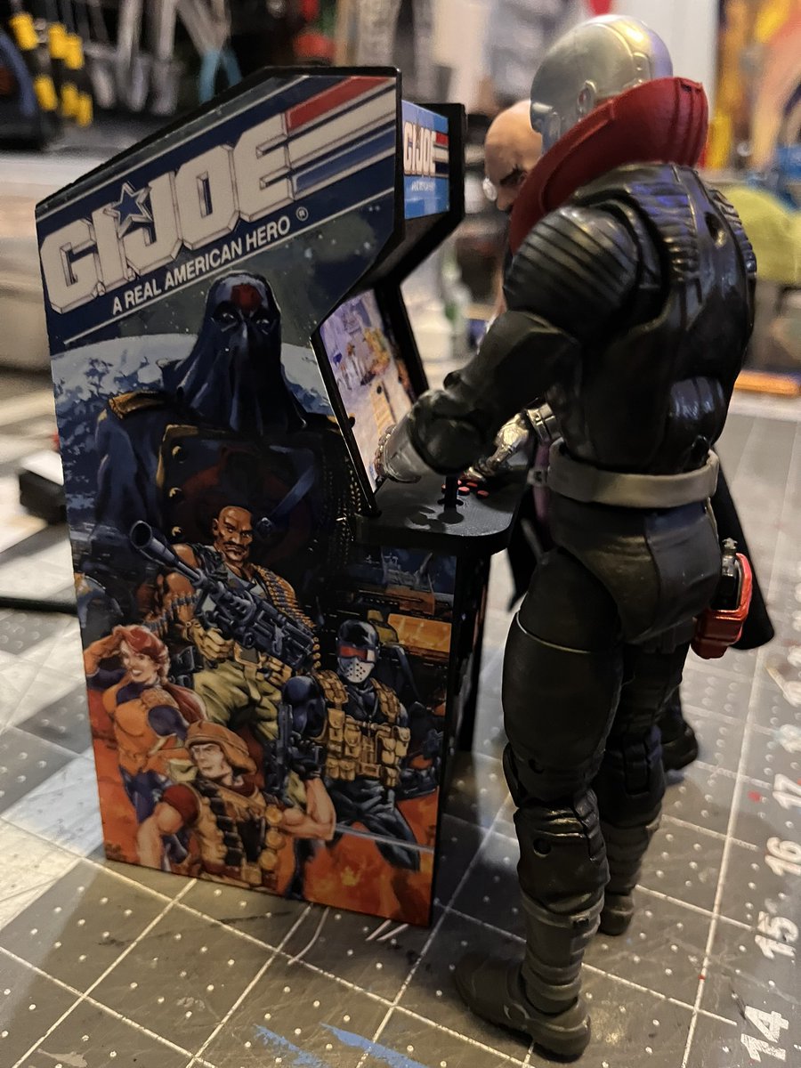 sketcheszup's tweet image. “Hahaha you need another quarter again Mindbender you are out again!” “Destro how can I win if you are always picking that blasted Snake Eyes!” #Gijoe #gijoenation #yojoe #cobra #arcade my 1/12 arcade I’m working on. More in the works!