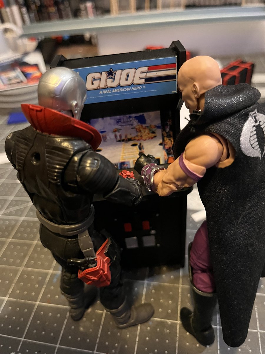 sketcheszup's tweet image. “Hahaha you need another quarter again Mindbender you are out again!” “Destro how can I win if you are always picking that blasted Snake Eyes!” #Gijoe #gijoenation #yojoe #cobra #arcade my 1/12 arcade I’m working on. More in the works!