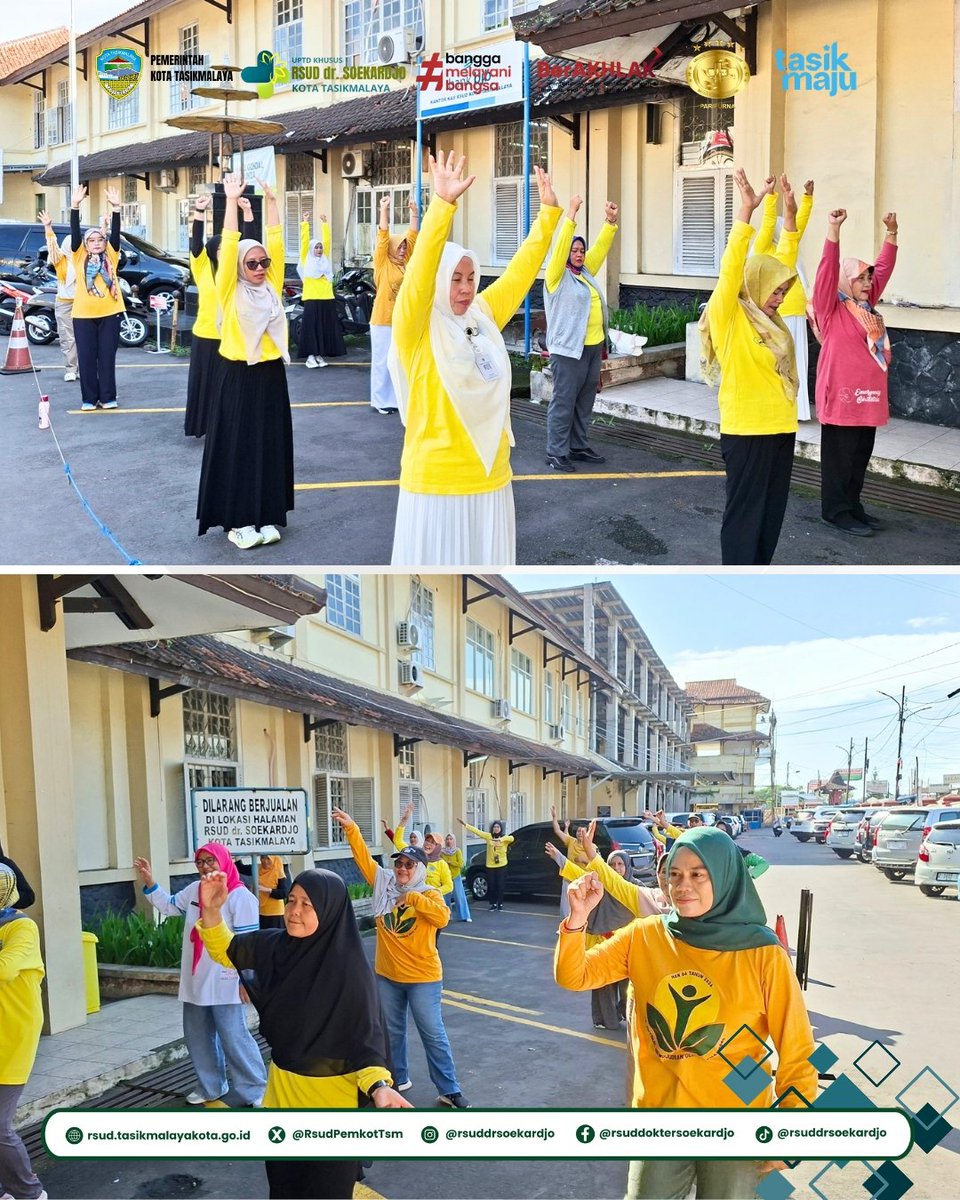 RsudPemkotTsm's tweet image. SSD edisi 2 Mei 2026 kembali hadir dengan semangat 💪🌞
Terus bergerak, jaga kebugaran, dan budayakan hidup sehat bersama!
#SSD #RSUDdrSoekardjo #TasikSehat #HidupSehat