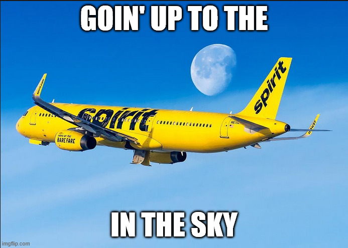 SethFromThe716's tweet photo. The Spirit Airlines in the sky was #NotMeantTo die, was it? https://t.co/phK10Ho1NU