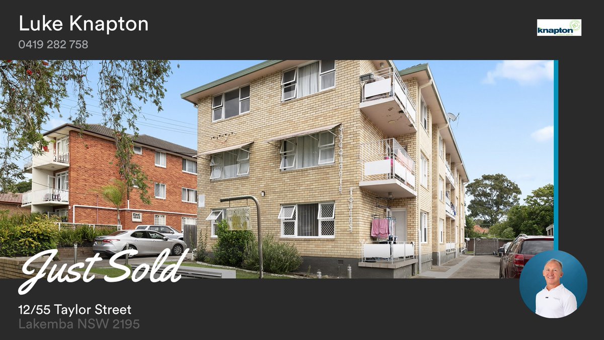 KnaptonProperty's tweet photo. We have recently SOLD 12/55 Taylor Street, Lakemba, NSW, 2195 for a fantastic price.... again. Another great result by the team at Knapton Property Agents. 

#ratemyagent #realestate #Knapton_Property_Agents #lakemba #investors #lakembasales # lakembarentals #trending. https://t.co/RBCNaS2hnT