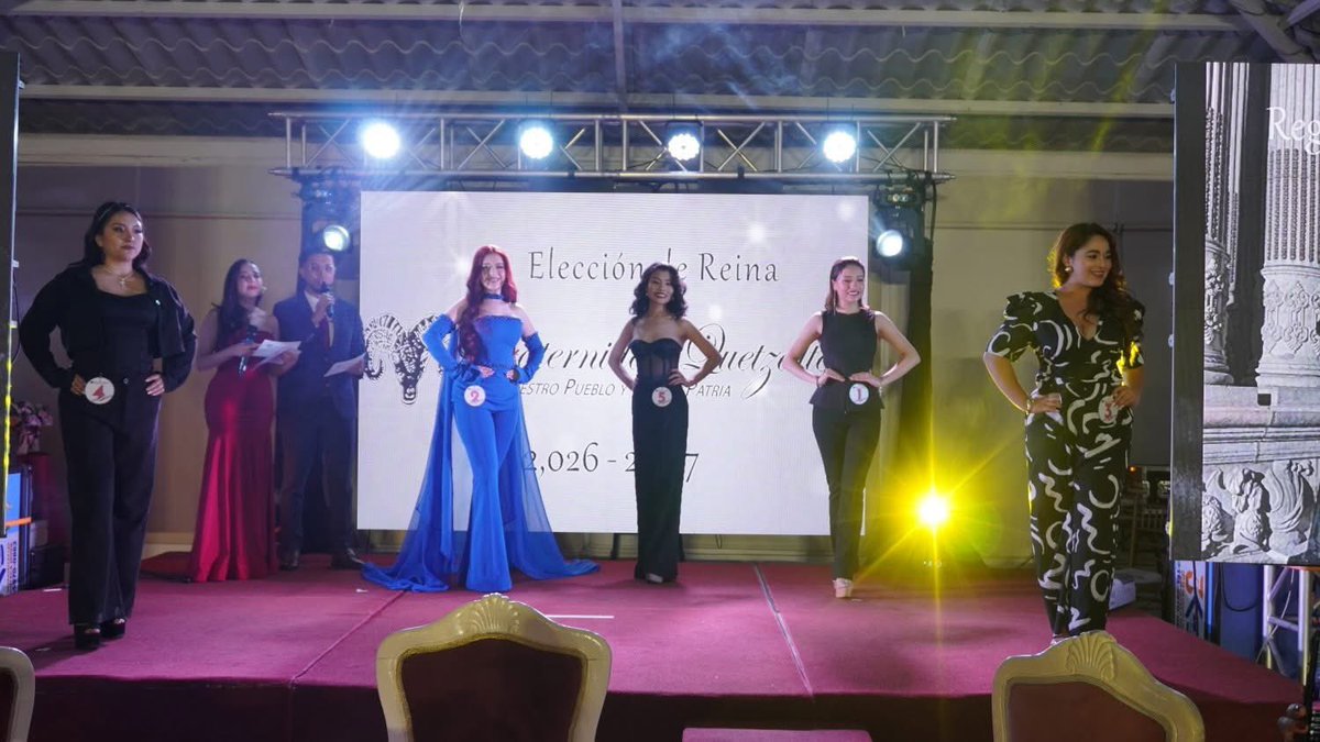 regionmasgt's tweet image. #MásNoticias | Cinco aspirantes buscan la corona de Fraternidad Quetzalteca 2026-2027

En el marco del 79 aniversario de Fraternidad Quetzalteca, ellas son las cinco aspirantes al título 2026-2027, quienes realizan su primera presentación en traje casual en Quetzaltenango: