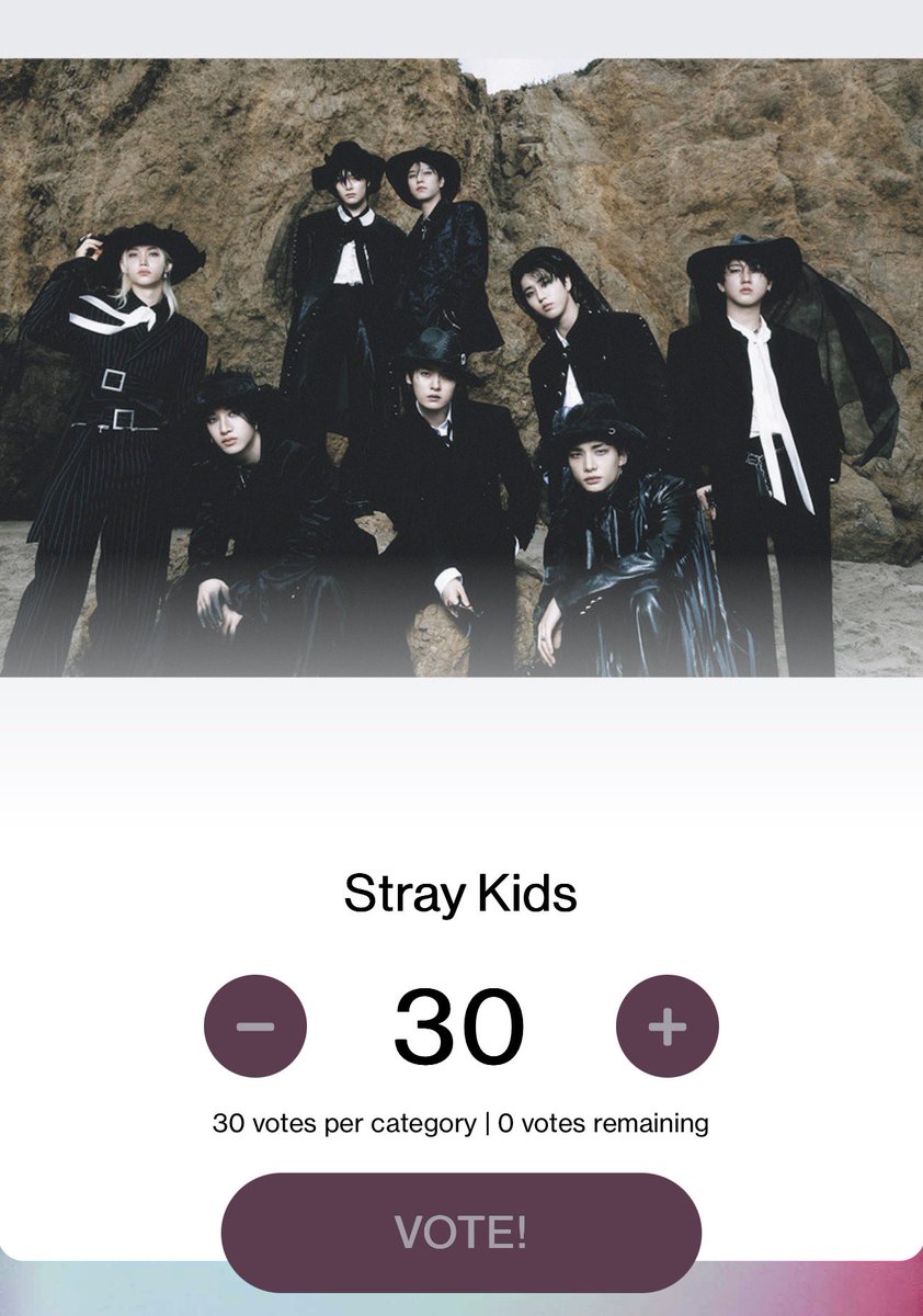 SKZ Vote & Stream ▶︎ •၊၊||၊|။||||။‌‌‌‌‌၊|• 01:08 tweet media