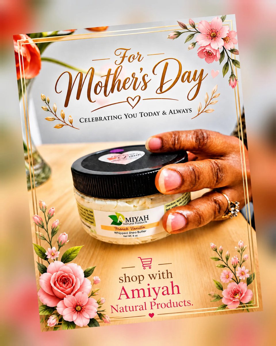 AmiyahNP's tweet photo. ❤️ Make this Mother’s Day extra special by ordering your gifts today!💐 Our products are crafted with care and are perfect for showing appreciation to the amazing mothers in your life. 🌸🌹
https://t.co/Lbpvvrtk4v 
#Amiyahnaturalproducts #mothersdaygifts #mothersday #skincare https://t.co/97N99YbRJO