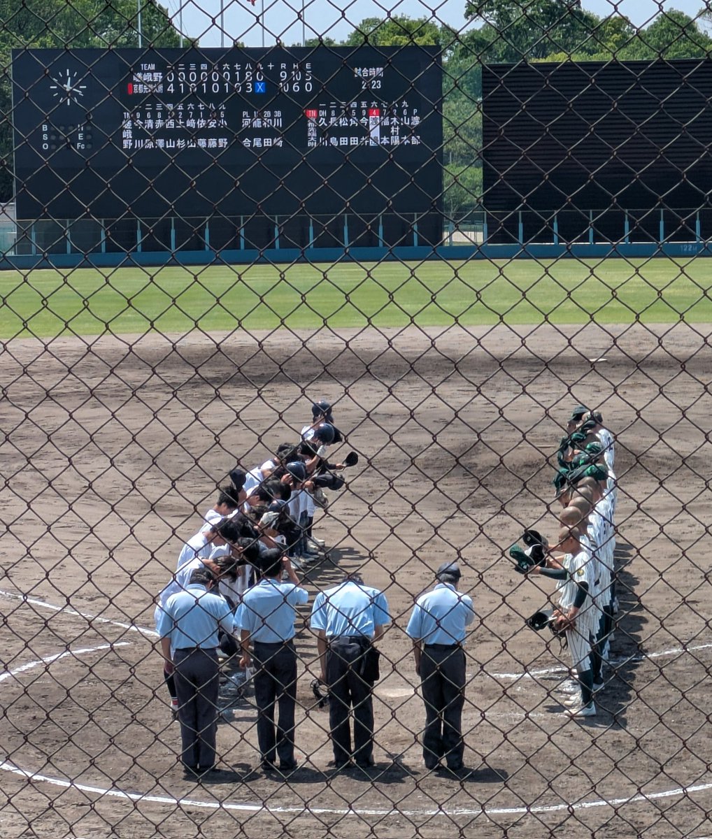 Marchan1023's tweet photo. 高校野球京都　春季大会
京都先端科学vs嵯峨野
９回表は3者連続三振で試合終了
10対9 京都先端科学の勝利 https://t.co/vOfjt9fZmw