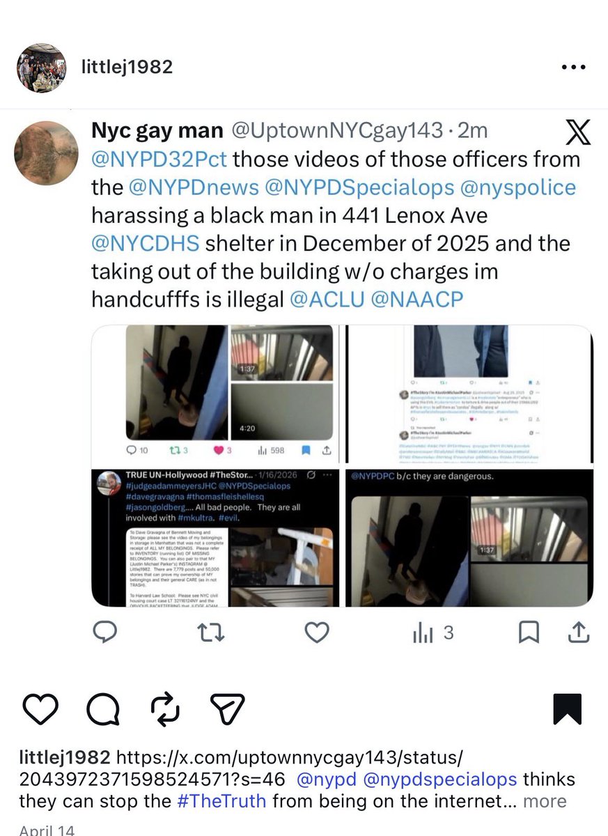 Justwantpriva_'s tweet image. @CCRB_NYC : this was a crime that several officers committed against a US citizen in a @NYCDHS @NYCHRA #sro #mens #homelessshelter.   3 videos that clearly depict the COMPLETE DISREGARD for that man's #constitutionalrights.  i need you to REMOVE THESE MEN FROM @NYPDPC now!