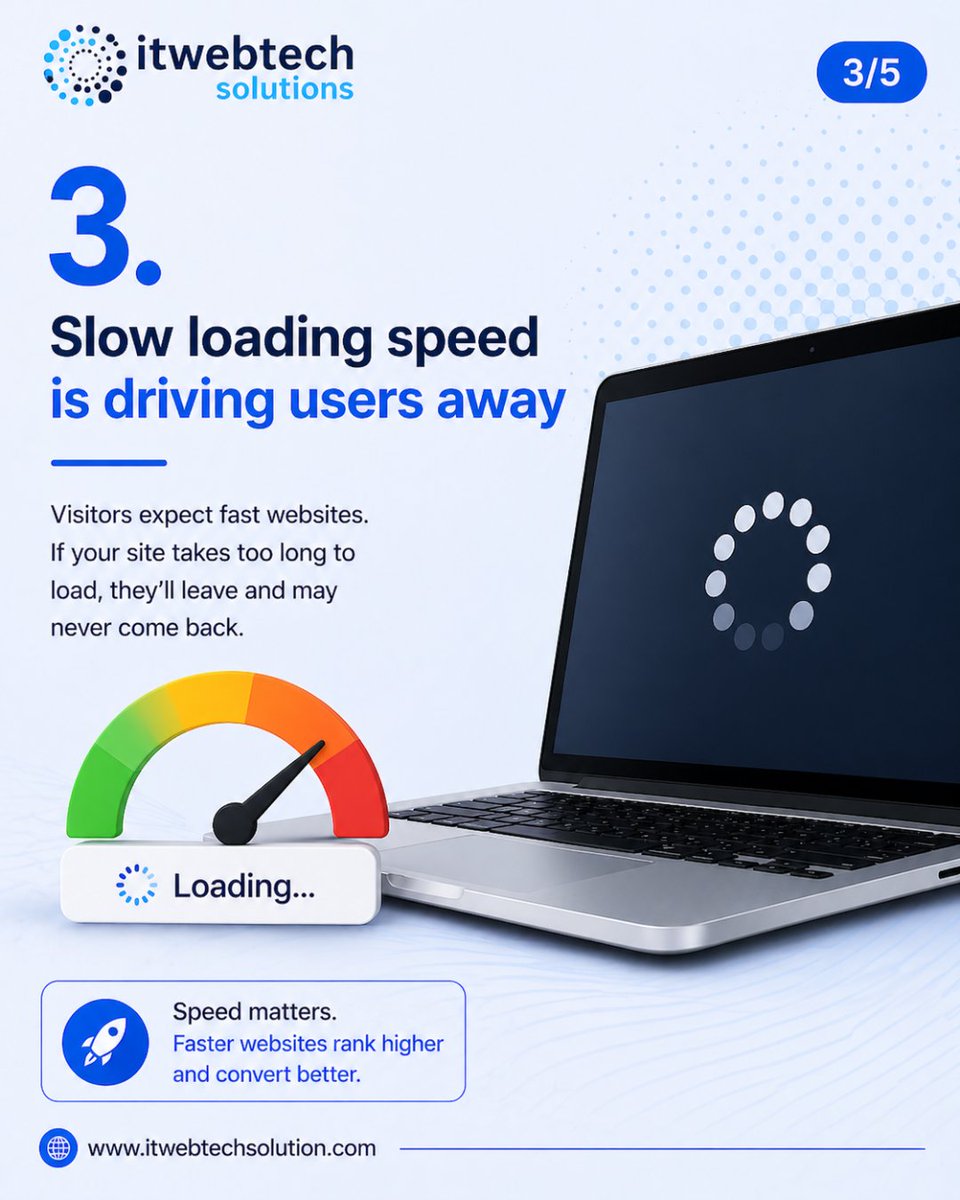 itwebtech's tweet image. 🚨 5 Signs Your #Business Needs a New #Website 🚨

Your website isn’t just a URL — it’s your #digital storefront. If it’s outdated, slow, or not converting visitors, you could be losing #customers every single day.
#WebDesign #DigitalTransformation #BusinessGrowth #SEO #Marketing