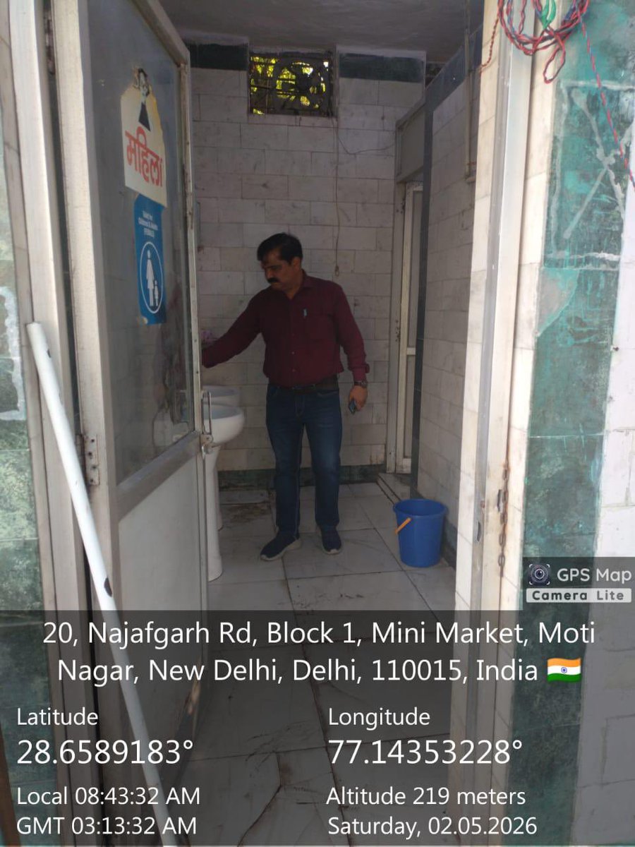 kbzdc's tweet photo. Ensuring hygiene where it matters most .
Public toilets across the zone are being thoroughly cleaned and maintained to provide safe, dignified, and hygienic facilities for all citizens.
#SwachhDelhi #CleanPublicSpaces https://t.co/VePwKIuSxM