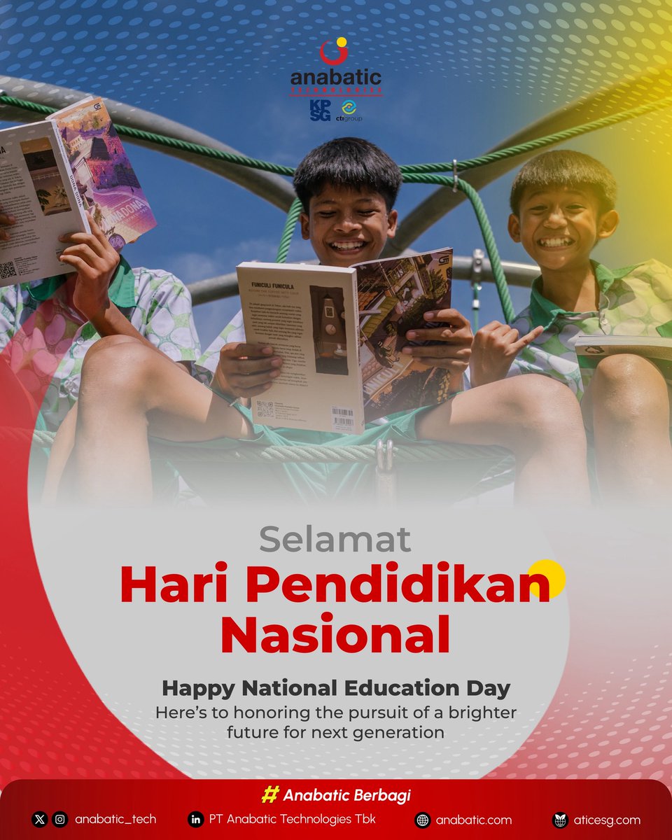 anabatic_tech's tweet photo. Around us, there are still schools with limited access to books &amp; proper library facilities. Through Anabatic Berbagi Ilmu, we’re taking a small step to help bridge that gap by sharing books &amp; expanding access to learning.

Happy National Education Day📚
🔗https://t.co/NYqp3rmnnP https://t.co/r5vkcxnzNO