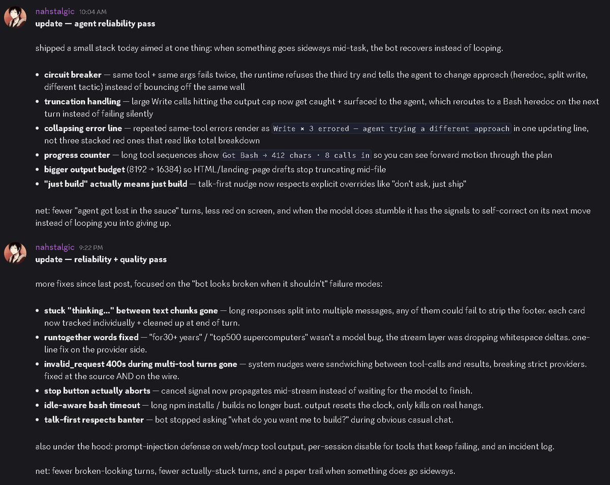 ergod_dev's tweet photo. Lots of improvements today!
#aidiscordbot https://t.co/LrwAPiDvfk