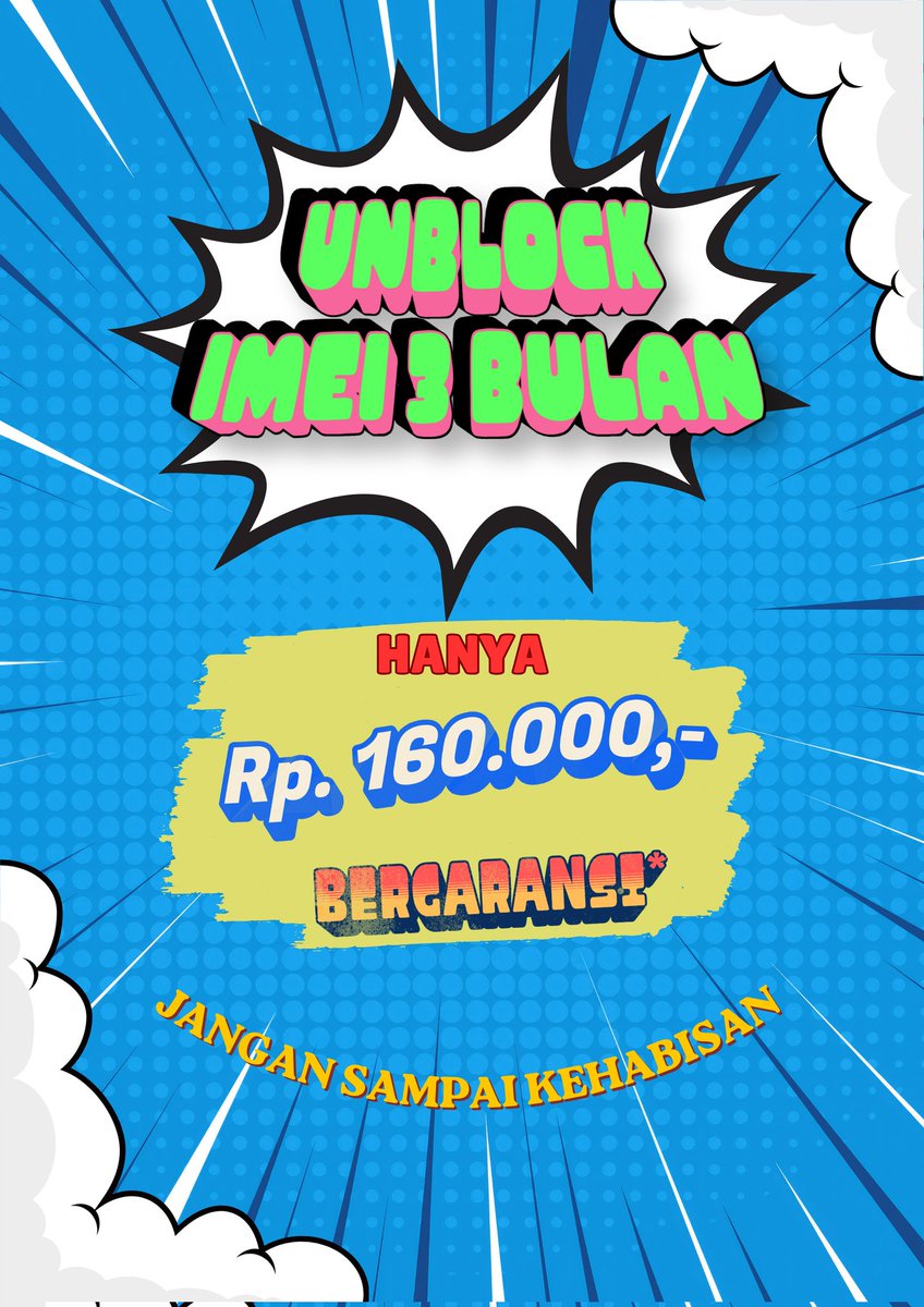 syaippp's tweet photo. UNBLOCK IMEI
#UNBLOCKIMEI
#JASAUNBLOCKIMEI
#JASAUNBLOCK
#IMEI
#IPHONEINTER
#INTER https://t.co/Q6psPWBXix