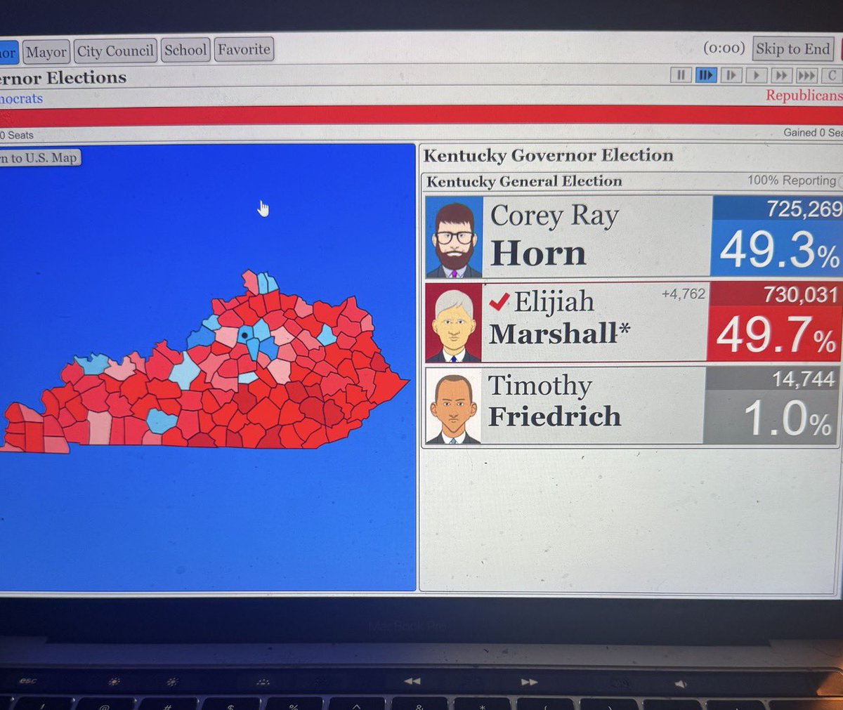 CoreyRayHorn's tweet photo. @thelastbluedog I love this game! I play it 2-3 times a week.Last night I ran as a dem, but socially moderate &amp; financially conservative (I lost) 😂 https://t.co/fS5WlRN8eh