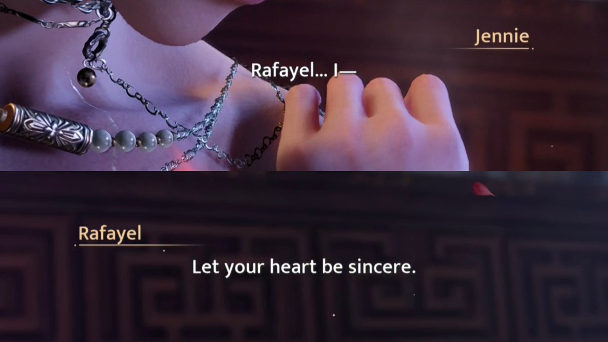 applefishyearn's tweet photo. they censored dialogue in rafayel's kindled when he puts his hand over your mouth and stops you activating the bond

MC: 祁煜……停下— 
Qiyu... stop—
QIYU: 嘘。不要用它说一些违心的话。
Shh. Don't use it to say things you don't mean. https://t.co/3s8miQY0yf