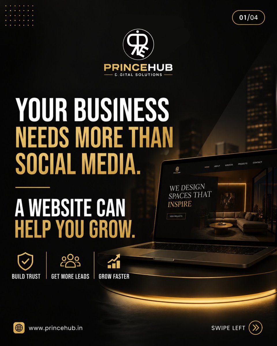 _princehub's tweet image. 🚀 Don’t rely only on social media — build your website and grow your brand 24/7.
📩 DM us to get started!

#BusinessGrowth #DigitalMarketing #StartupIndia #OnlineBusiness #LeadGeneration