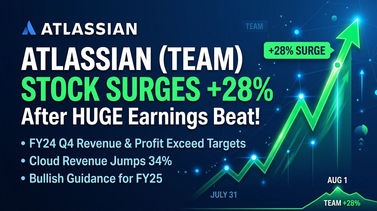 kidtsang's tweet image. Atlassian stock surged 28% after crushing Q3 earnings — cloud &amp;amp; data center growth beat expectations. Maybe "SaaS-pocalypse" fears were overblown after all? #AI #SaaS #TechNews #Startup