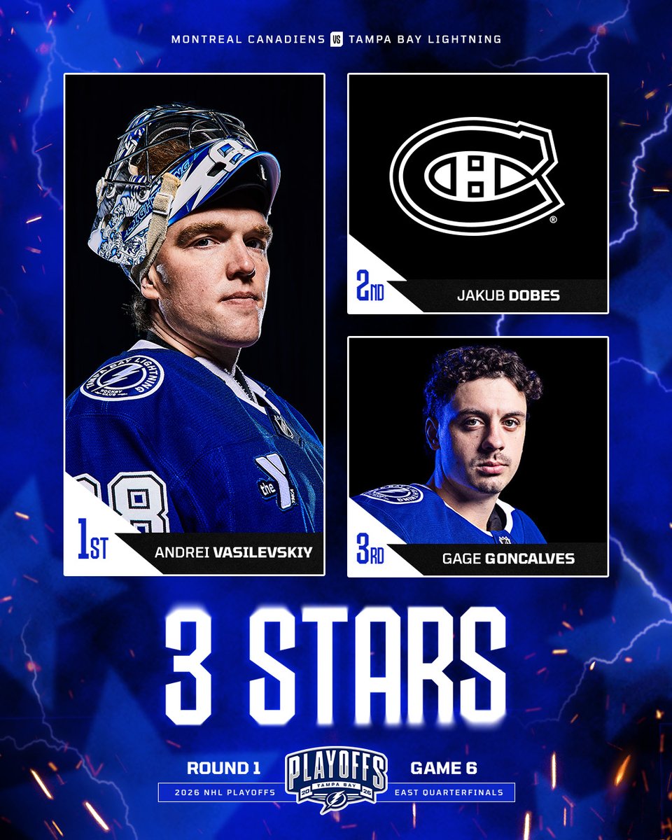 TBLightning's tweet photo. Our stars ⭐️

#GoBolts | #TBLvsMTL https://t.co/kdITShwNre