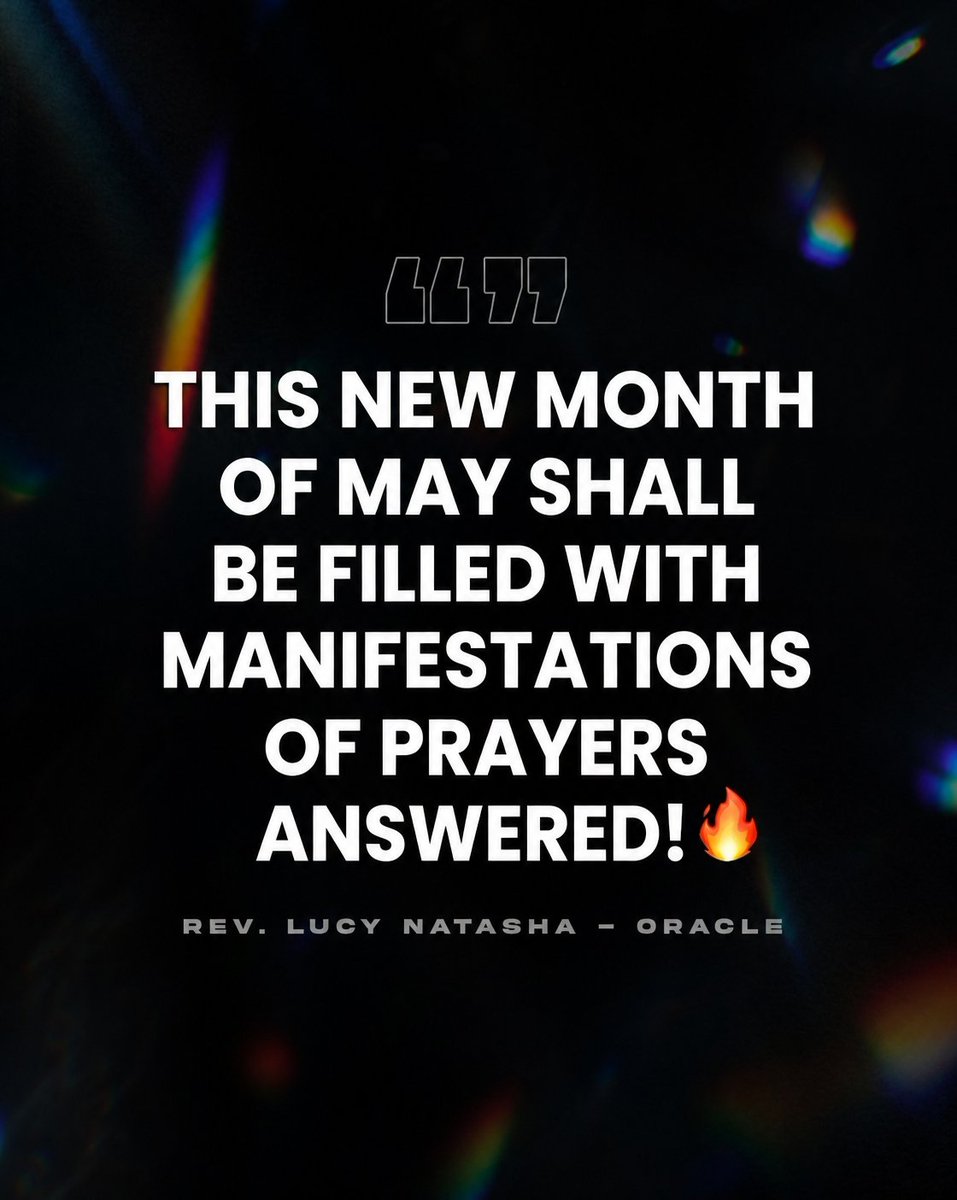 RevLucyNatasha's tweet photo. This New Month of May shall be filled with Manifestations of prayers answered!🔥 https://t.co/8WqksB3gho