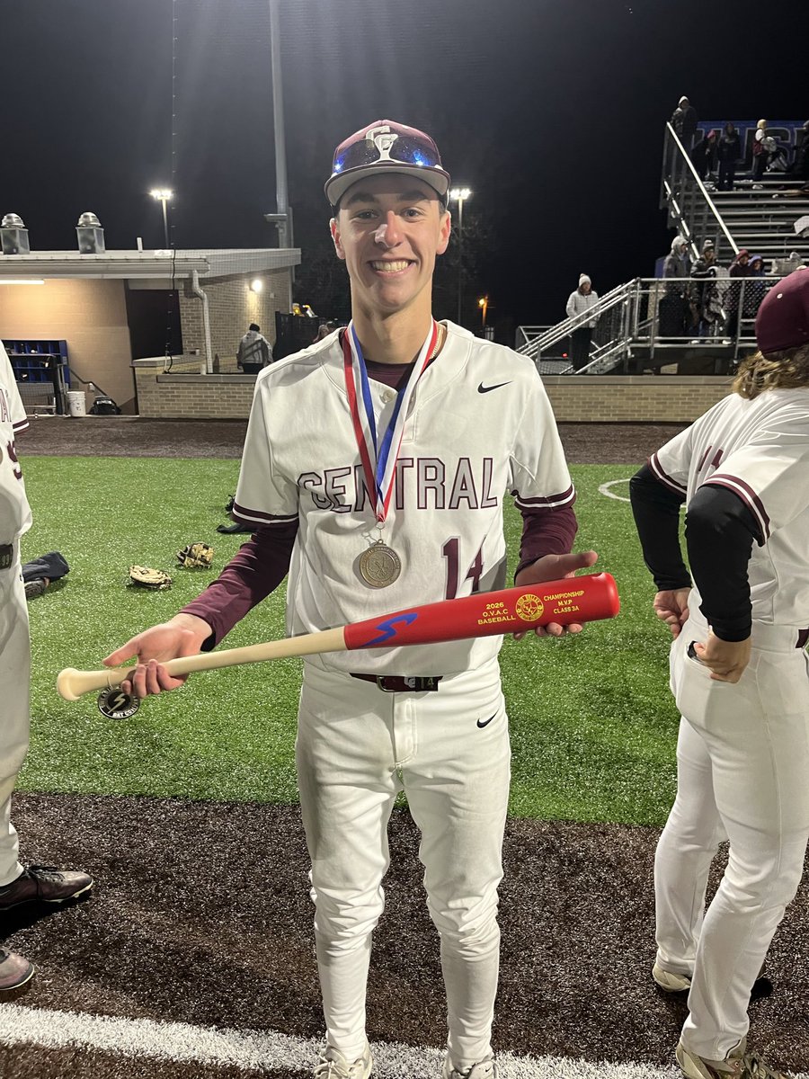 WhgCCAthletics's tweet photo. 🚨 OVAC Title Alert 🚨 
It’s a Knights 3 peat in OVAC ⚾️. 
Took down Barnesville, 8-0
Matt Criniti was MVP w 3 hits, RBI &amp; a run. 
Zayne Rosnick drove in 3. Brady Ernest &amp; Kade Koroneos each had a RBI. Ernest threw out runner at home
Steven Brodegard went 6 strong for the win https://t.co/8hLTRzvNak