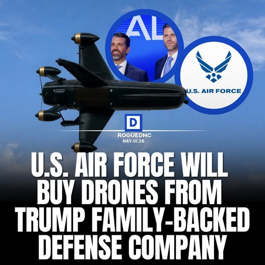 theroguednc's tweet photo. The U.S. Air Force has agreed to buy drones from Powerus, a company backed by Donald Trump’s sons.

The shameless duo have said that they are private businessmen despite their profiteering from wars created by their dad.

Powerus is the the third defense company backed by the Trumps that has been awarded Pentagon contracts. Foundation Future Industries received a $24 million contract from the Pentagon and Vulcan elements received a $10 million dollar one.

This is Hunter Biden on steroids.