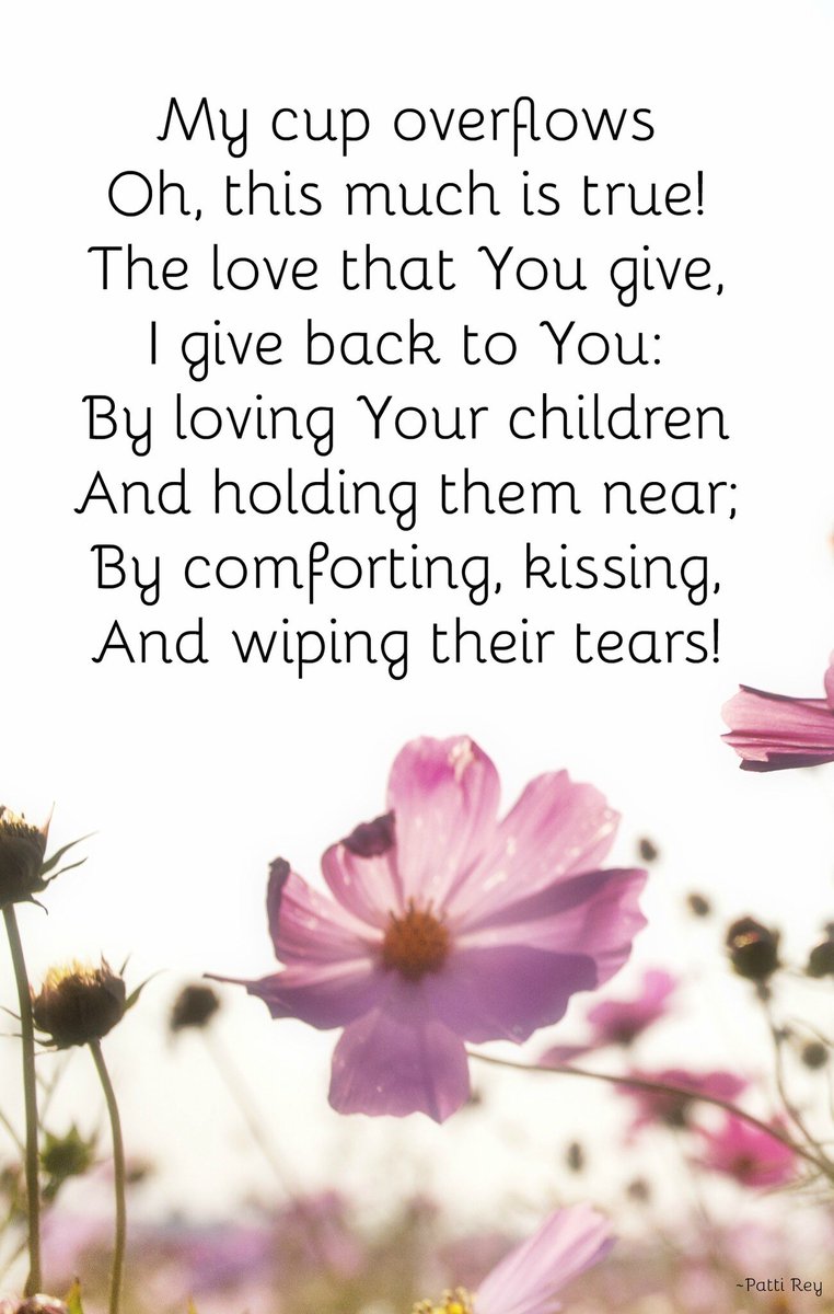 patti_rey's tweet image. My cup overflows
#poem