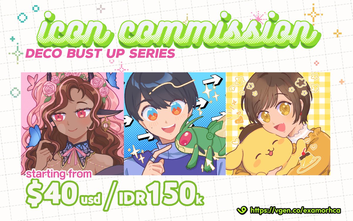 examorhca's tweet photo. Hi~ Im open for May batch cmsn!!
◆ Please read my ToS beforehand
◆ Contact me from my VGen or alternatively to my email or discord (🔗 below)

Sharing are very appreciated! thank you~
#artidn #vgenopen https://t.co/yLs4vgeWAb