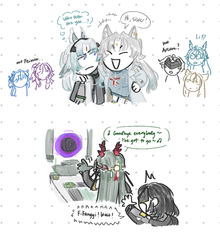endfielddoods's tweet photo. (doodle spread) finally got around to patch 1.2 after forever and let's just say..... interesting things definitely happened.....
#ArknightsEndfield #Endfield #AtTheWakeOfSpring (#ardaminA if you squint) https://t.co/FfyMYYJKrt