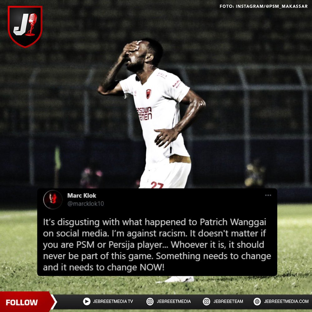 <a href="/Bolanet/">Bola</a> 1. Tidak ada bukti
2. Klok punya istri yang (maaf) juga berkulit hitam
3. Klok punya jejak against rasisme
4. Mendingan you <a href="/bhayangkarafcid/">BHAYANGKARA PRESISI INDONESIA FC</a> fokus didik pemain muda kalian biar ga kungfu-kungfu, gak usah playing victim 🤝