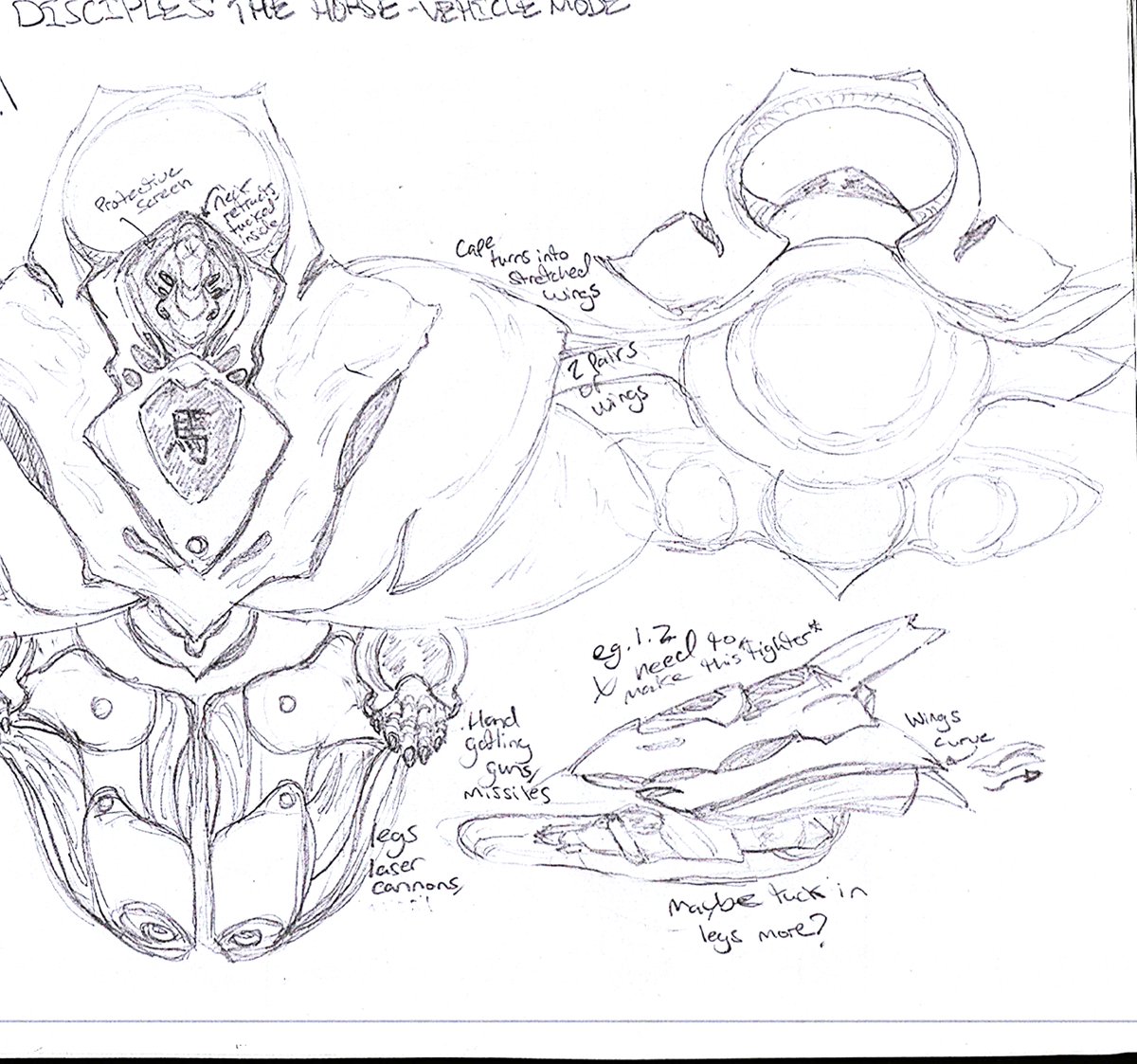 mymonstamix's tweet image. 12 Disciples: The Horse + The Ox- Vehicle Mode concept notes #sketches #anime #manga #illustration #concept #concept #comics #rkgk #らくがき #pencilsketch #pencil #scifiart