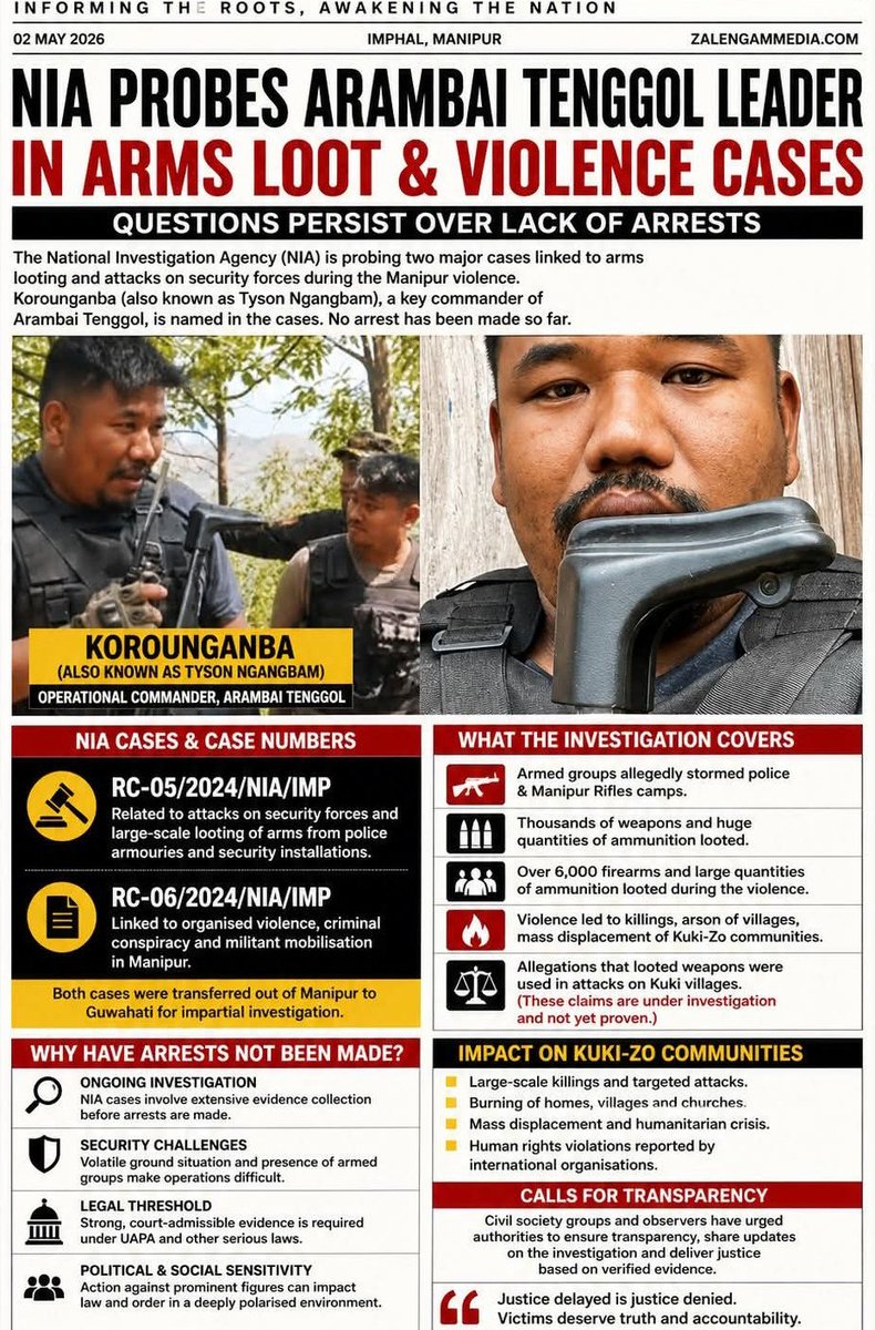 JangminTouthan1's tweet photo. Political leaders are protecting this self styled militia leaders spearheading in the attack of the Kukis since May 2023.This coule be the reason why he has not been arrested till today @BJP4Manipur @NIA_India https://t.co/qkxnNFszfJ