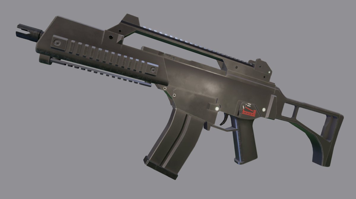 game_zakopro's tweet image. アサルトライフル、テクスチャ作成完了
次は骨入れ
#Unity #unity3d #indiedev #ゲーム制作 #gamedev