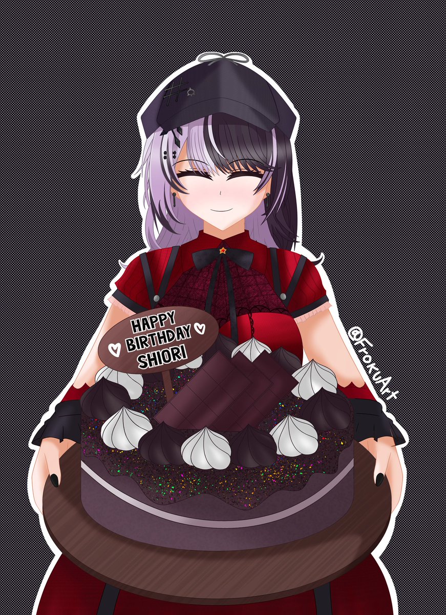 FrokuArt's tweet photo. I wholeheartedly wish Shiori Novella a very happy birthday!! My favorite VTuber, and I hope everything goes wonderfully for her :3 
#ShiorinSketch #partyvella2026 https://t.co/BslWHokD4Y