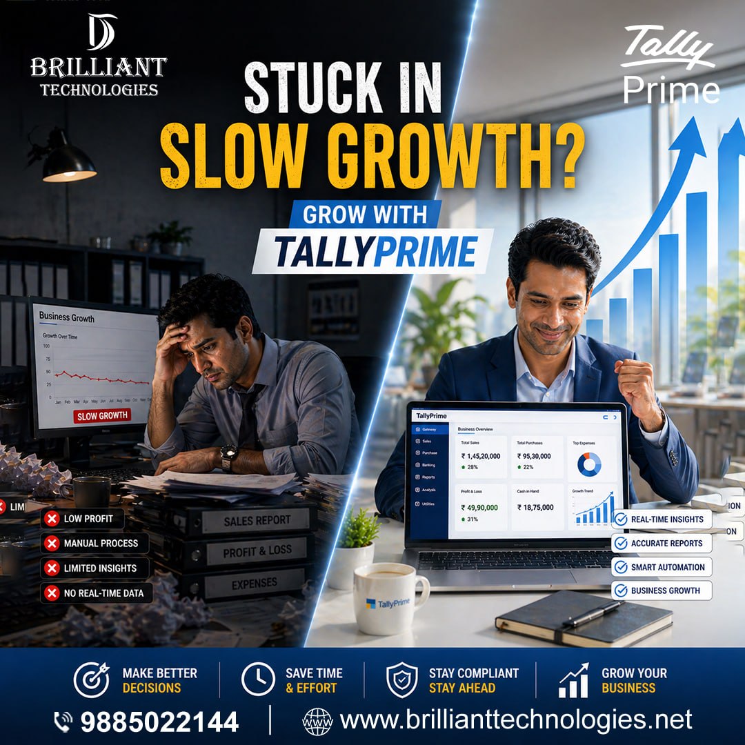 brilliant_tech1's tweet image. Slow growth? ❌

Grow smarter with TallyPrime 
Real-time insights  Better decisions 

📞 9885022144  
🌐 brillianttechnologies.net
whatsapp Channel Join Now
whatsapp.com/channel/0029Vb…

💬 Book Free Demo

#TallyHyderabad #BusinessGrowth #BusinessAutomation #Brillianttechnologies
