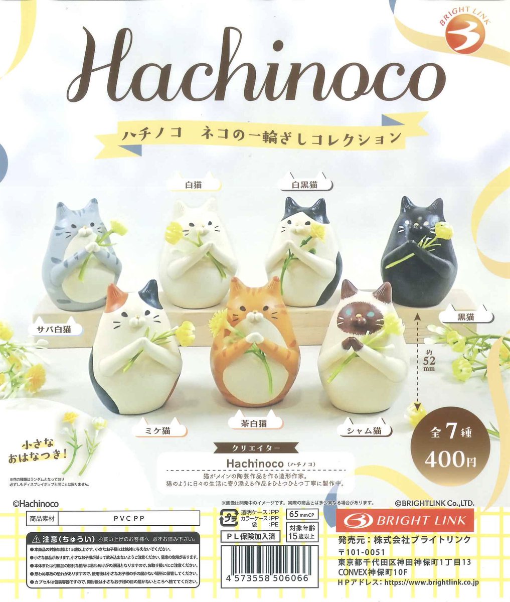 🎀新商品入荷情報①🎀 🫧Hachinoco ネコの一輪ざし
