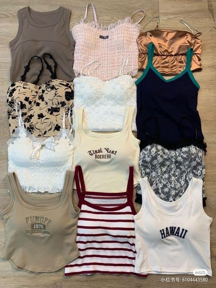 super cutesy tanktop and pushup bra 

a thread