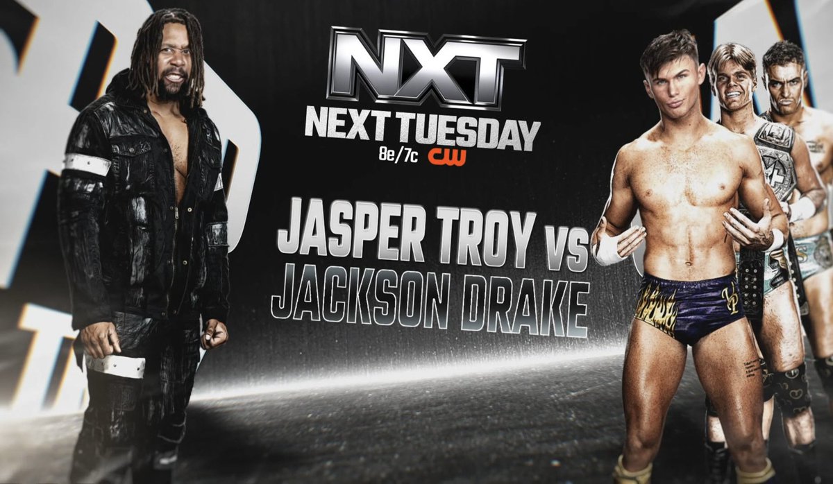 leek971's tweet image. Got some great matches scheduled for next week!

Mr. Iguana and Lola Vice vs. The Culling (Izzi Dame and Niko Vance)! Mixed Tag Team Match!

Kali Armstrong vs. Jaida Parker! Singles Match!

Jasper Troy vs. Jackson Drake! Singles Match!

#WWENXT