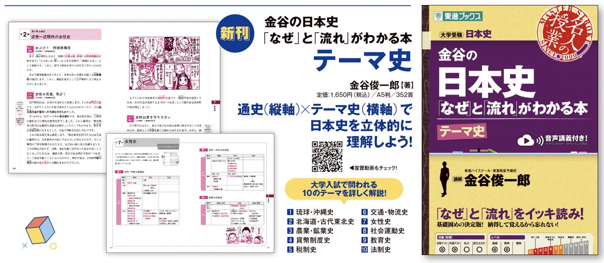 入試頻出の厳選10テーマ】 『金谷の日本史「なぜ」と「流れ」がわかる