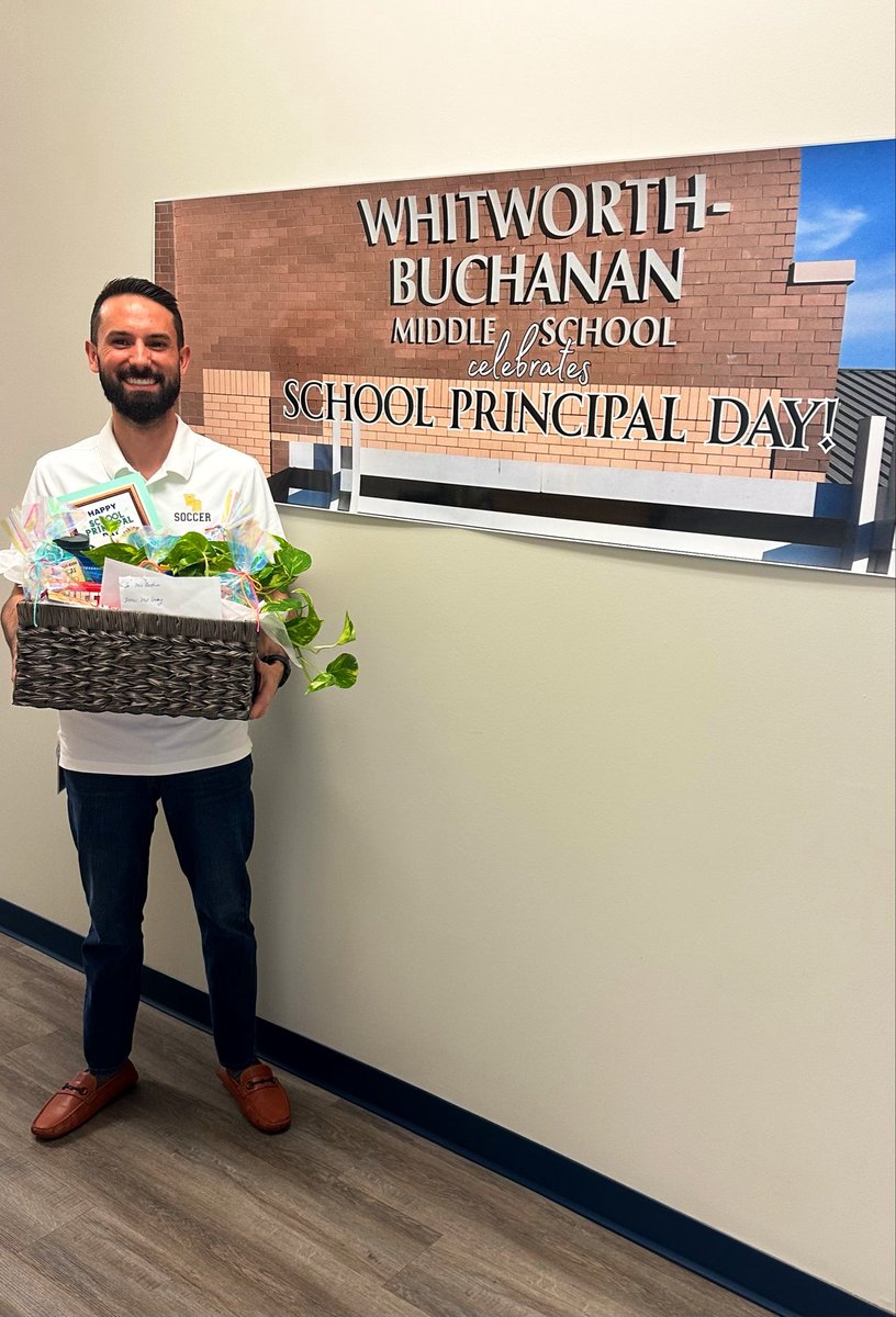 wbmsboro's tweet photo. Leading with heart, serving with purpose, and making a difference every single day. Happy Principal’s Day to the one who keeps our school moving forward! 💚💛🐝 https://t.co/u0MpbW36aR
