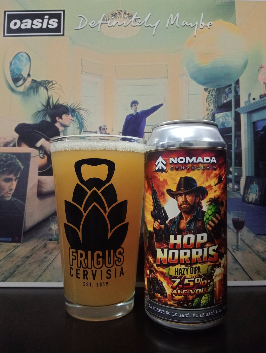 FCervisia's tweet photo. Sigue el #CebadaYVinyl con Hop Norris una Hazy DIPA de @CervezaNomada dulce y frutal, 7.5%

Definitely Maybe de @oasis 1994

#Frigus #beer #cerveza #craftbeer #beerme #beetime #beerlover #BrothelHB #drinkbeer #vinylrecords #vinylcollector #viernes #bier #birra #drinks #tgif https://t.co/Ooj8g3Ivox