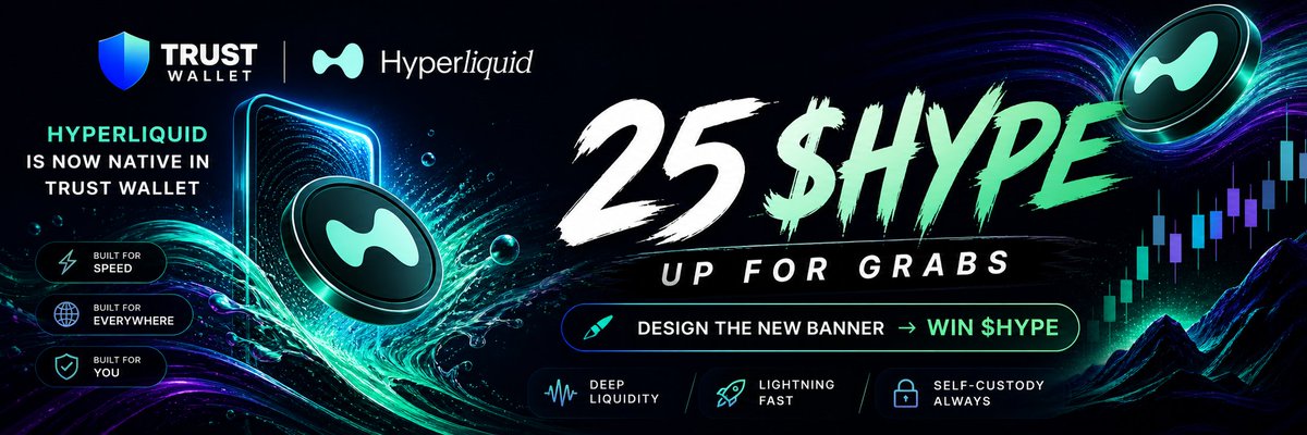 punitbhati92's tweet photo. @TrustWallet Liquidity in motion 🌊
Hyperliquid × Trust Wallet
Built for speed. Built for you.
#HYPE #TrustWallet https://t.co/bRPEBR4Wsz