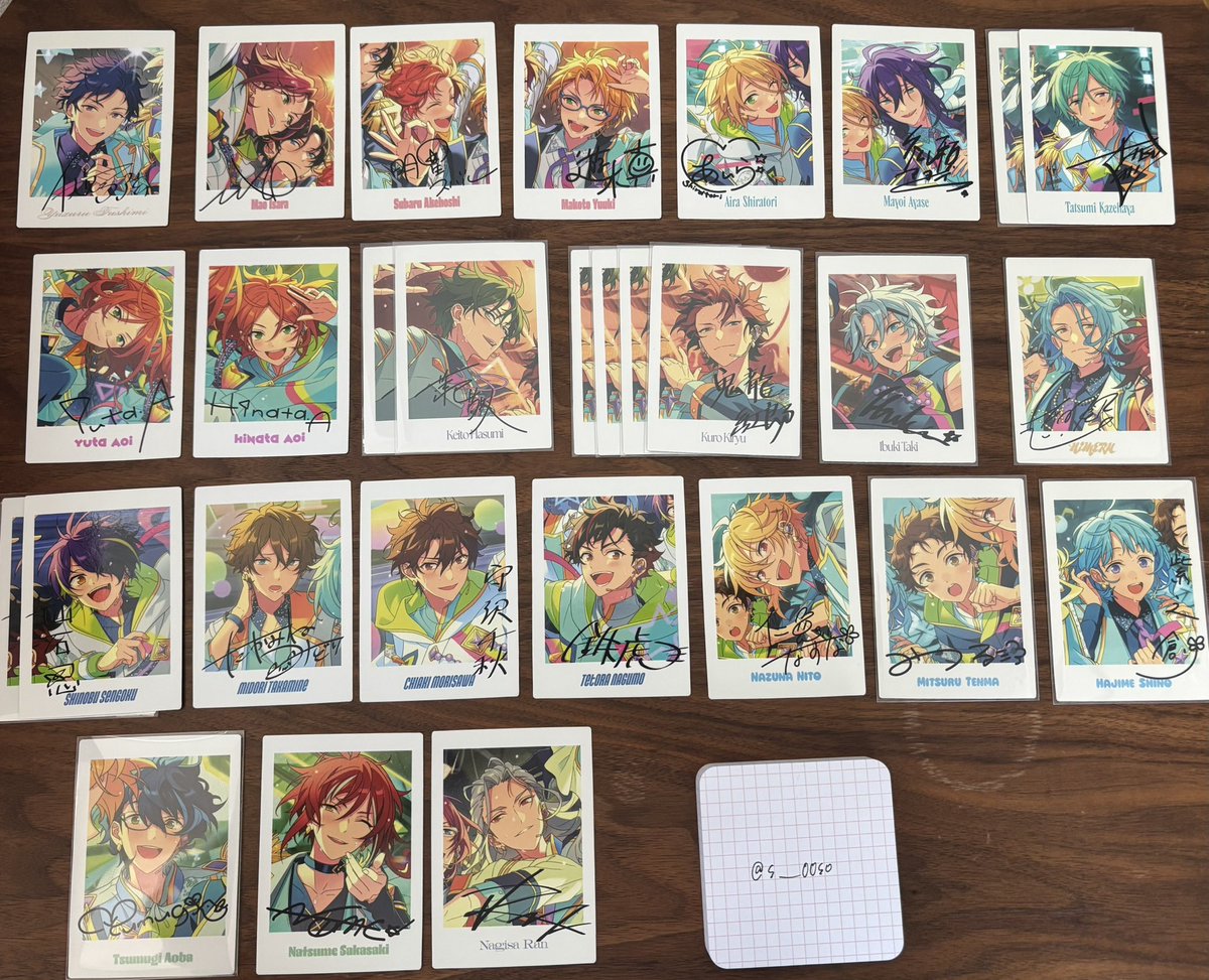 s___00so's tweet photo. 【交換 譲渡】あんスタ　10周年　ぱしゃっつ

譲▶︎弓弦 スバル 真 真緒 巽 藍良 マヨイ 鉄虎 忍 千秋 翠 夏目 つむぎ 凪砂 なずな 光 創 ひなた ゆうた HiMERU 敬人 紅郎 維吹

求▶︎ 泉 日和 ニキ こはく 又は¥120/枚＋送料

郵送📮又は都内手渡し
1枚～🙆‍♀️
検索からもお気軽にお声掛けください🙇‍♀️ https://t.co/hDDEG6h0yd