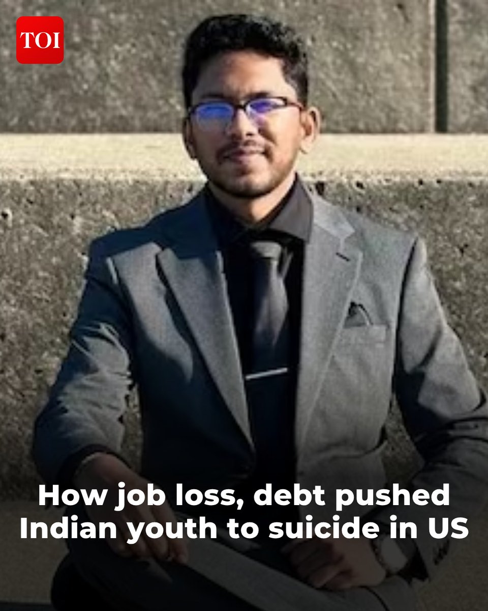 timesofindia's tweet image. A 26-year-old Indian youth living in the #US shot himself with a hand gun in his apartment in #Chicago apparently over not being able to find a job there. 

More details 🔗 toi.in/0A7AUZ