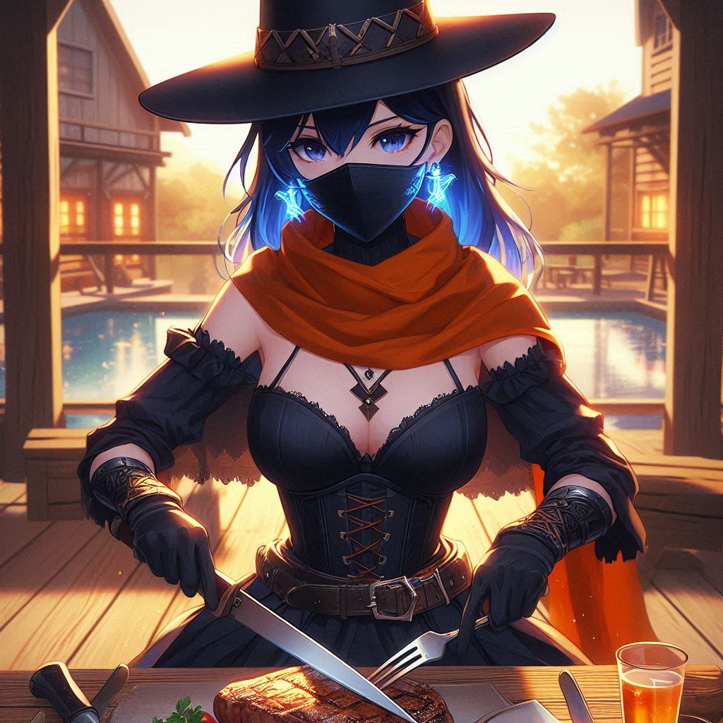 I hope this food lives up to your expectations. 🧡💙🍴 #aiart