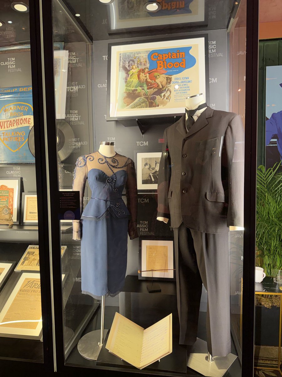 LoraStocker's tweet photo. More stunning displays in Club @tcm at #TCMFF 2026 which include multiple pieces of ephemera and costumes worn by Audrey Hepburn, Marlene Dietrich, and Paul Henreid. https://t.co/xTsHtYG2dP