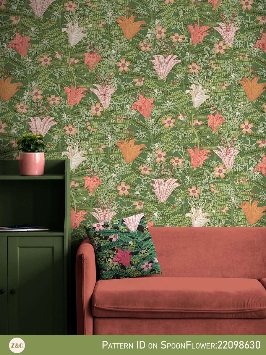 ming_li83530's tweet image. A walk through wild azaleas, tiny leaves, and a beetle hidden in the grass. 🐞
I turned that feeling into a print. Dense but deliberate. Wild but structured.
#SurfaceDesign #TextileDesign #PatternDesign #Spoonflower