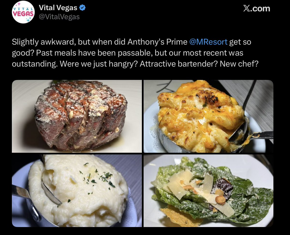 ObserverVegas's tweet photo. When they invited you for a free meal to tweet about it. Like when you got caught with Oz @palacestation 
“) https://t.co/j4Ow2YlVzr
