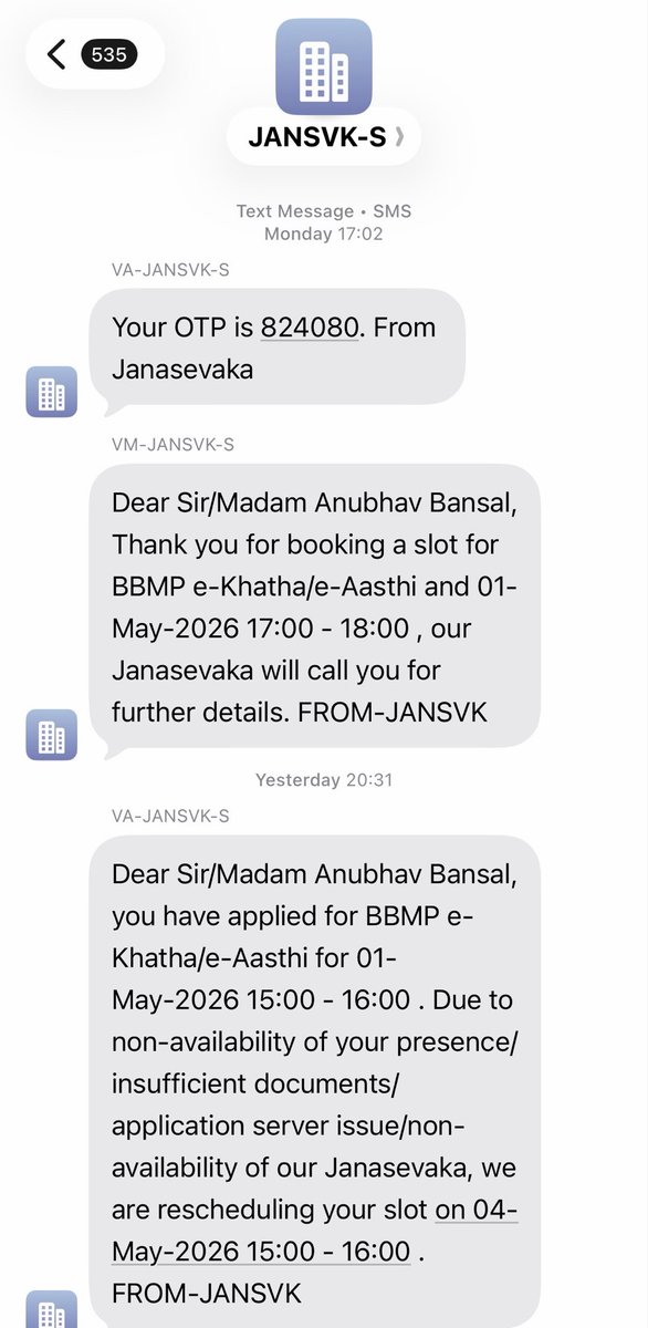 caanubhavb's tweet photo. Reality of JANSEVAK services, email to their email ids get bounced and if you call them they do not support rather ask to book the service and when service is booked they do not honour it.
#Ekhata @DKShivakumar https://t.co/905DJRVcNo