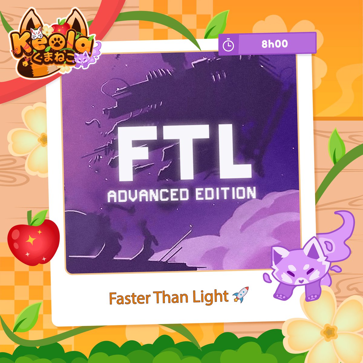 KeolaKumaneko's tweet photo. Aller cette fois tout fonctionne, j'ai réparée FTL c'est le grand retour ! 🚀🧡
🍎Lien Twitch en Bio🍏
#Vtuber #Vtuberfr #Twitch #FTL #FasterThanLight #KeoLive #Games https://t.co/prjEDdWDSm
