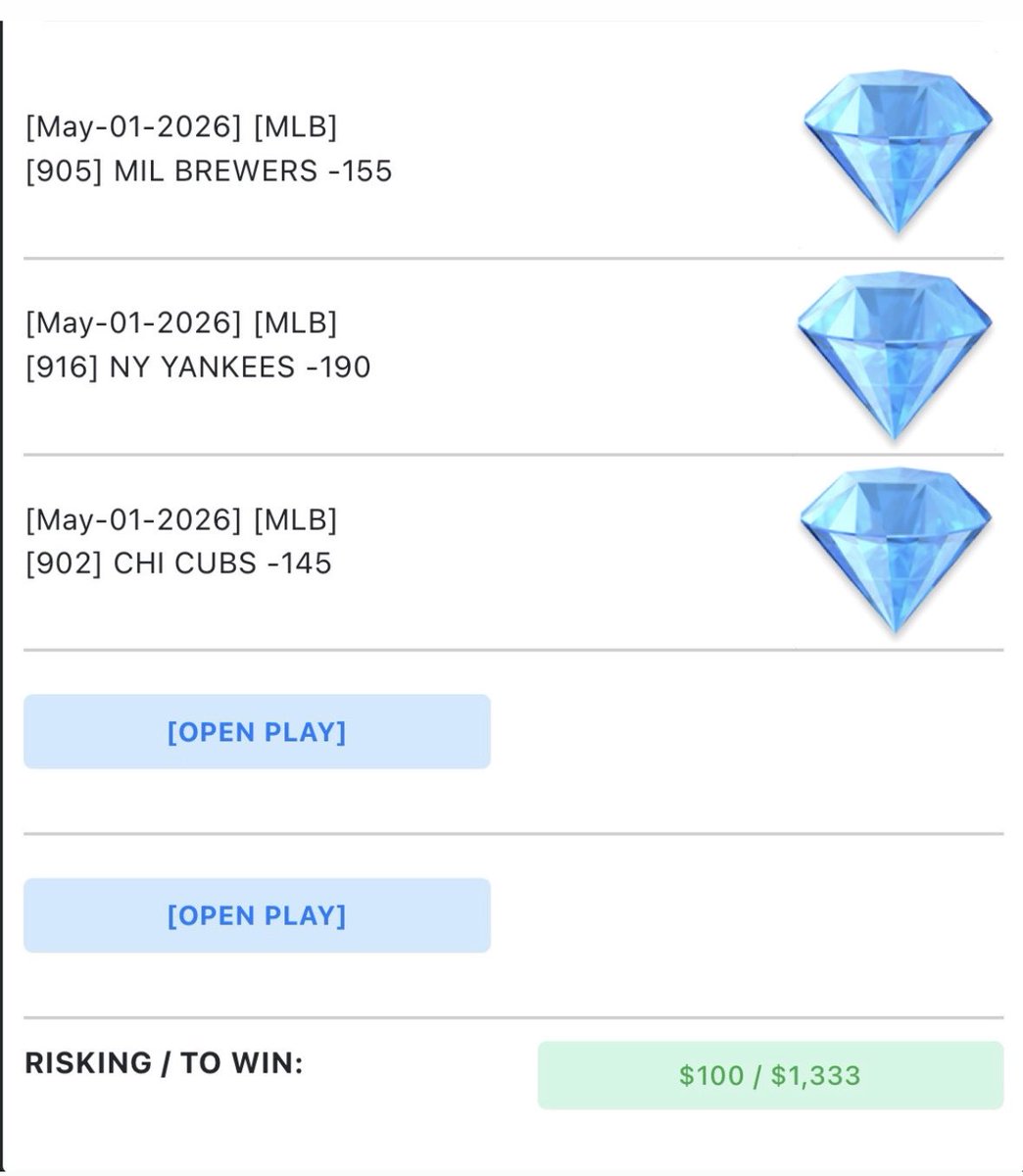 ShawnCarterOC's tweet photo. Started a parlay today, need 2 more picks to finish off this 5 legger! 

Drop your fav pick of the weekend below! https://t.co/dnjehCURMn
