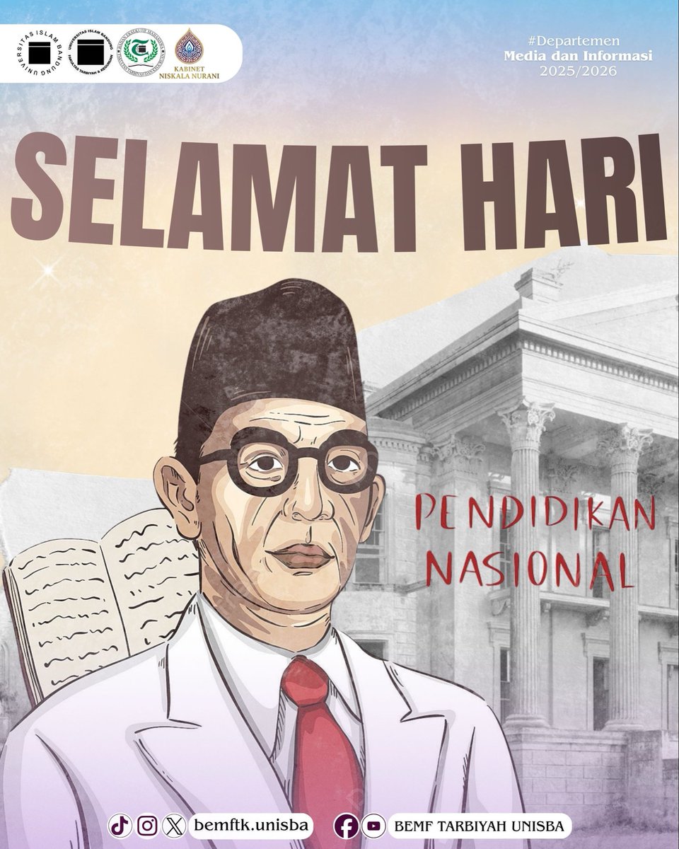 bemftkunisba's tweet photo. Selamat Memperingati Hari Pendidikan Nasional📚✨

Assalamu’alaikum Warahmatullahi Wabarakatuh

Halo, Sobat Tarbiyah! 👋🏻💚

Hari ini mengingatkan kita akan pentingnya pendidikan sebagai kunci untuk meraih masa depan dan mencerdaskan kehidupan bangsa. https://t.co/jNIW0FTwY8