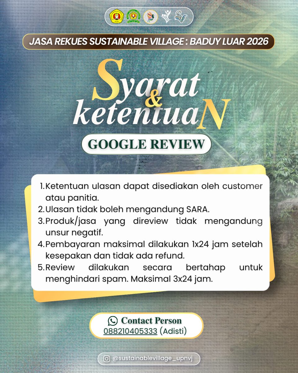 firewle's tweet photo. LAGI CARI RESPONDEN ATAU REVIEW? 👀

Serius nanya
yang butuh cepet &amp; real, sini.

✨JASA REKUES✨

⭐ Google Review (buat naikin rating)
📊 Isi kuesioner (skripsi/riset)

✅ Bukan bot
✅ Bisa request kriteria

CP: 088210405333

#JasaRekues #JasaKuesioner #GoogleReview #zonauang https://t.co/RV4eDj12zf